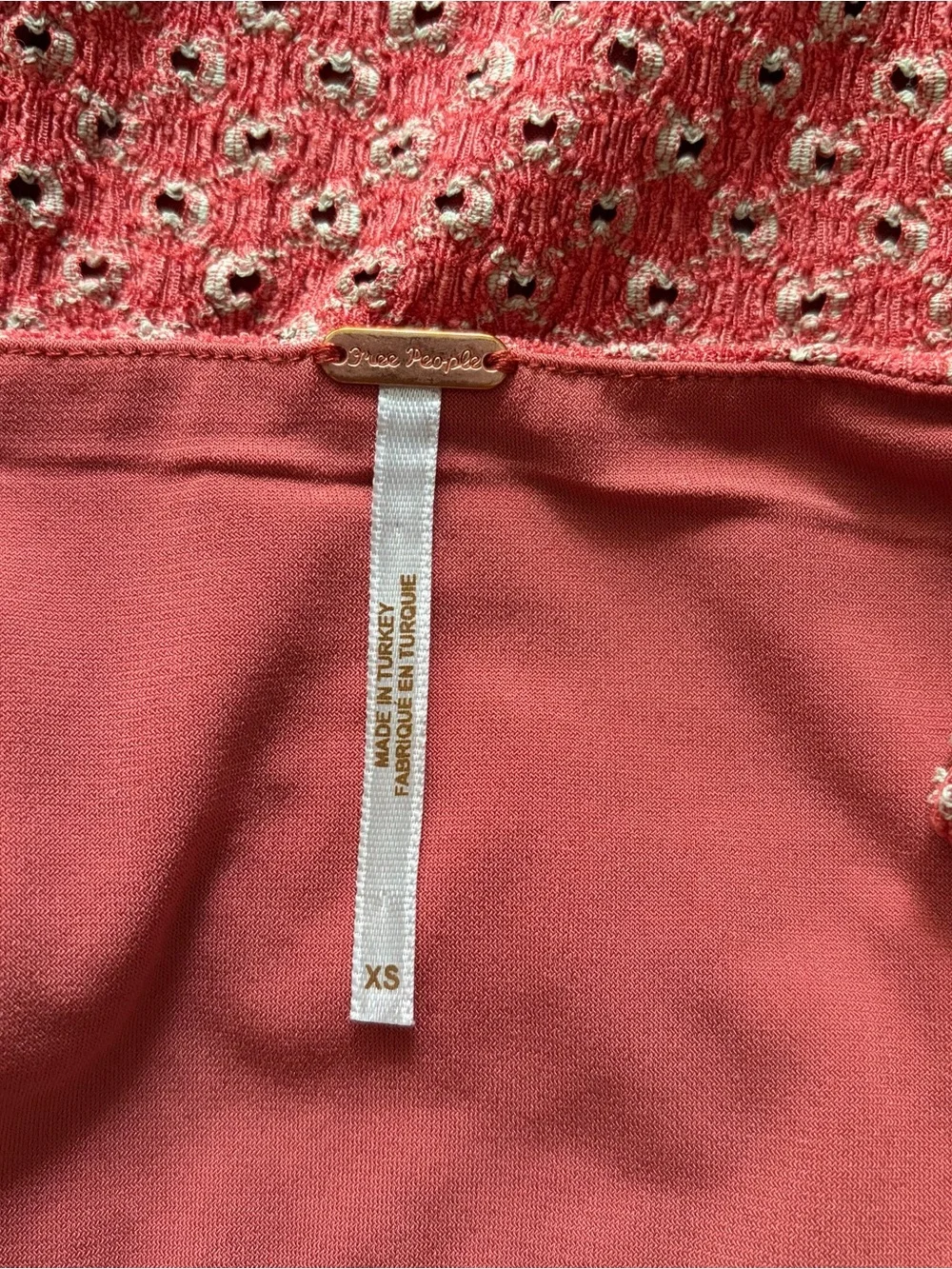 Free People Pink/Coral Mini Dress- XS